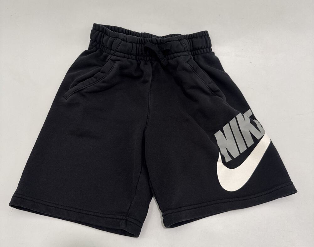 Nike Sweat Shorts Large SWOOSH Kids Youth Boys Medium Black